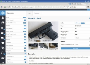 Na Nucleusu lahko kupimo tudi orožje. Glock 30 je približno dvakrat dražji kot na legalnem trgu.